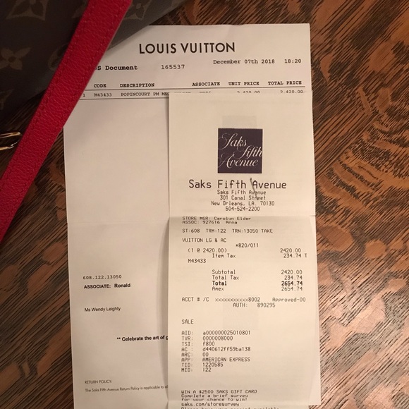 Louis Vuitton Popincourt Pm Cherry color - Picture 8 of 8